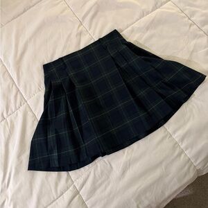 Mango Pinstriped Pleated Skirt | US 4 | Checkered A-Line Skirt | New